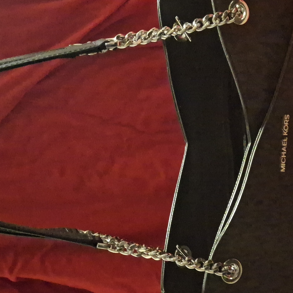 Michael Kors Gray Tote with Silver Chain - Picture 7 of 7